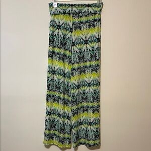 Patterned Wide-Leg Pants